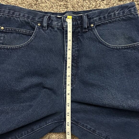 Vintage Anchor Blue Baggy Jeans Relaxed Fit y2k Pants Dark Blue 33x28 - Picture 4 of 9